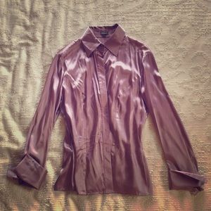 Ann Taylor Mauve Silk Blouse